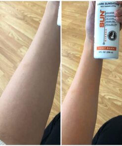 Sun Laboratories By Giesee Dark Sunsation Tinted Self Tanning Lotion 8 oz | Fake Tan, Self Tan, Self Tanner | Organic, Non Toxic Body Bronzer & Face Tanning Lotion | Sunless Tan, Instant Natural Tan, 8 Ounce Very Dark 35 71xCTKsyd9L