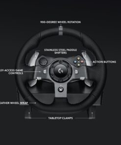 Logitech G920 Driving Force Racing Wheel and Pedals, Force Feedback + Logitech G Driving Force Shifter - Xbox Series X|S, Xbox One and PC, Mac - Black Xbox X|S, Xbox One, PC/Mac Wheel + Shifter 17 71xD13i2HuL