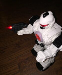 WolVolk 10 Channel Remote Control Robot Police Toy with Flashing Lights and Sounds, Great Action Toy for Boys 44 71xDp9xsXkL