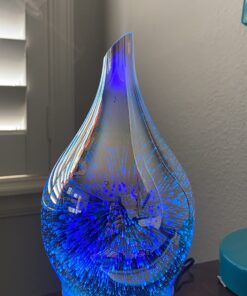 Porseme Oil Diffuser 3D Glass Aromatherapy Ultrasonic Humidifier, Air Refresh Auto Shut-Off, Timer Setting, BPA Free for Home Hotel Yoga Leisure SPA Gift 100ml Last 4H C1-100ml Afantty 28 71xEC7Y0yL