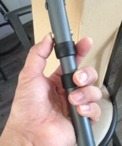 Ez2care Adjustable Folding Quad Cane for Right or Left Hand Use, Lightweight, Self Standing Small Base Walking Stick for Travel and Storage, Four Prongs Collapsible Cane, Metallic Grey 23 71xENQlZL