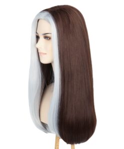Miss U Hair Long Wavy Women Brown Silver Party Hair Halloween Costume Cosplay Wig 20 71xExS8BevL