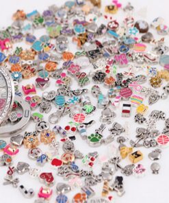 Alternative view of Miraclekoo 100 Pcs Floating Charms Assorted Mix DIY for Floating Lockets Glass Living Memory Lockets,Random Style