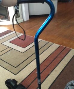 Alternative view of Drive Medical RTL10372BC Walking Stick with Gel Grip Offset Handle, Blue Crackle