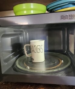 Farberware Countertop Microwave 1000 Watts, 1.1 cu ft - Microwave Oven With LED Lighting and Child Lock - Perfect for Apartments and Dorms - Easy Clean Metallic Red 38 71xFkQw55BL