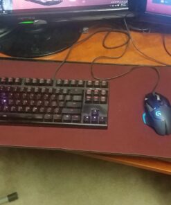 Black Extended Gaming Mouse Mat/Pad - XXL Large, Wide (Long) Mouse Pad, Stitched Edges, Speed Silky Smooth Surface - 36"x12"x0.12" Black 12 71xFtD8zI7L