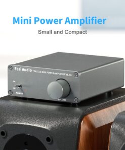 Fosi Audio V1.0G 2 Channel Class D Mini Stereo Amplifier for Home Speakers TPA3116 50W x 2 with Power Supply 30 71xG8JOKacL