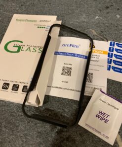 amFilm Glass Screen Protector for iPhone 11 Pro, iPhone XS/X with Easy Installation Tray, Tempered Glass, 3 Pack 45 71xGFiWCvcL