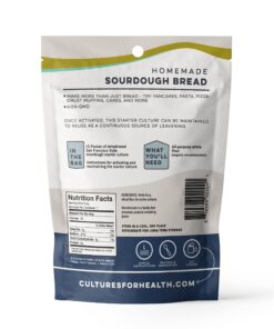 Alternative view of Cultures for Health San Francisco Sourdough Style Starter Culture | Homemade Artisan Bread | Heirloom, non-GMO | Live Culture Bread Mix | Easy to Follow Recipe 0.19 Ounce (Pack of 1)