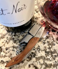 Hicoup Wine Opener - Professional Corkscrews for Wine Bottles w/Foil Cutter and Cap Remover - Manual Wine Key for Servers, Waiters, Bartenders and Home Use - Classic Rosewood 34 71xHuvD3AAL