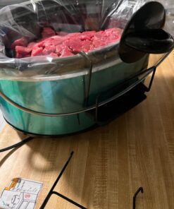 Slow Cooker Lid Holder for Cooking, Hand Free Pot Lid Organizer Fits Most Slow Cookers, Stainless Steel Pot Lid Rack with Silicone Sink Keeps Countertop No Mess (Black, 2 Pack) Black 58 71xIOqvu5qL