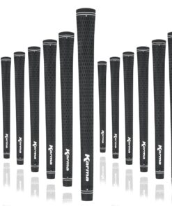Karma Velour Golf Grips for Men, Women, Juniors, 13 Pack Undersize, Standard, Midsize, Oversize, & Jumbo High-Performance Replacement Golf Club Grips, Choose 6 Colors with or without Grip Tape Black Jumbo (+1/16") 13 Grips