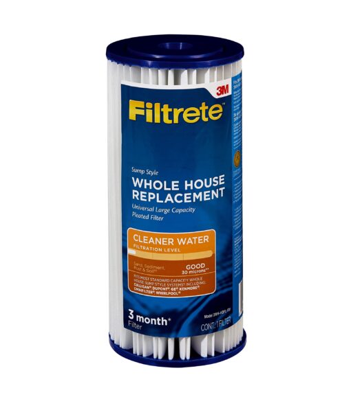 Filtrete Large Capacity Pleated Whole House Water Filter System 3WH-HDPL-F01