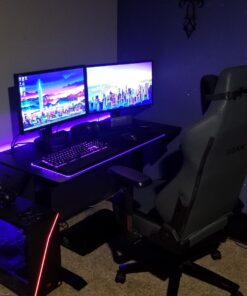 SHW Memory Preset Electric Height Adjustable Standing Desk, 48 x 24 Inches, Black 48-Inch 53 71xLE1eIUKL