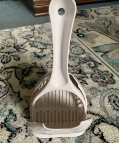 Petmate Scoop N' Hide Cat Litter Scoop with Discreet Litter Scoop Holder, White Pearl White 21 71xLFazi 2L