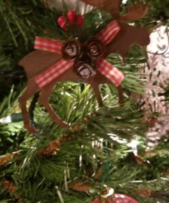 Metal Die Cut Moose & Deer Christmas Ornaments (set of 6) 12 71xLT9r1DJL