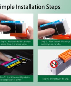 564XL Ink Cartridges Replacement for HP 564 ink cartridges combo pack to use with Photosmart 5520,6520,7520,5510, OfficeJet 4622 4620, DeskJet 3520 3522 (HP 564xl,Black, Cyan, Magenta, Yellow, 5 Pack) 14 71xLV7usjxL