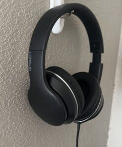 LORELEI X6 Over-Ear Headphones with Microphone, Lightweight Foldable & Portable Stereo Bass Headphones with 1.45M No-Tangle, Wired Headphones for Smartphone Tablet MP3 / 4 (Space Black) Space Black 23 71xLbiOGVIL