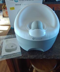 Contours Bravo 3-Stage Potty Training Potty System with Potty Chair, Toilet Trainer, Step Stool All in One, Portable Potty for Infant &Toddler Travel, Potty Training Toilet for Boys and Girls - Gray 47 71xLvVQgSOL