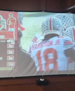 NexiGo PJ40 Projector with WiFi and Bluetooth, Native 1080P, 4K Supported, Projector for Outdoor Movies, 300 Inch, Zoomable, 20W Speakers, Home Theater, Compatible w/TV Stick, iOS, Android (Black) 84 71xMBCPM9wL