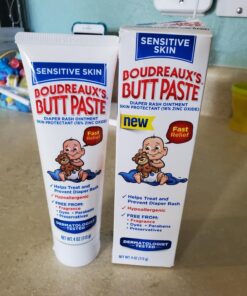 Boudreaux's Butt Paste for Sensitive Skin Diaper Rash Cream, Ointment for Baby, 4 oz Tube 4 Ounce (Pack of 1) 43 71xMoUPuUuL