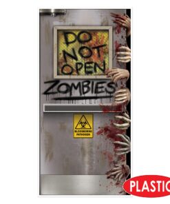 Beistle Zombie Lab Door Cover, 5’ x 30” – Plastic for Indoor & Outdoor Use – Easily Display – Halloween Decorations, Horror Front Door Cover, Scary Haunted Decor Zombies Lab 12 71xN3Cp4q1L