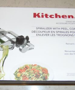 KitchenAid Fruit and Vegetable Spiralizer Attachment Stand Mixer, Polished Aluminum Spiralizer - 5 Blades 39 71xN4KP9o4L