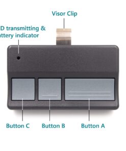 Solidremote 371LM 373LM 971LM 973LM, for Chamberlain, LiftMaster Garage Door Opener Remote Visor Type 1 19 71xNmnDF82L
