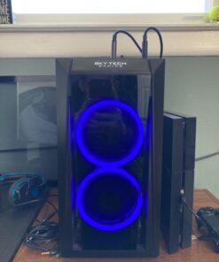 SkyTech Blaze II Gaming Computer PC Desktop – Ryzen 5 2600 6-Core 3.4 GHz, NVIDIA GeForce GTX 1660 6G, 500G SSD, 8GB DDR4, RGB, AC WiFi, Windows 10 Home 64-bit 2600 | GTX 1660 33 71xOcQTQEAL