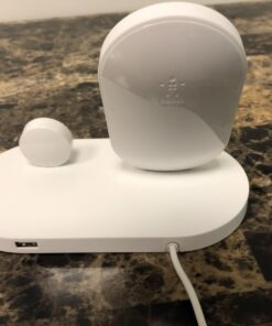 Belkin 3-In-1 Wireless Charging Station - Fast Wireless Charging For Apple Iphone 14, Iphone 13 & Iphone 12 Series & Apple Watch (All Series) - With Additional USB A Port For Multiple Devices (White) White Charging Dock 53 71xOlVV BpL 1