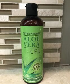 Seven Minerals Aloe Vera Gel - 99% Organic, Big 12 oz - NO XANTHAN, so it Absorbs Rapidly with No Sticky Residue - made from REAL JUICE, NOT POWDER 12 Ounce (Pack of 1) 16 71xPBZQtFuL