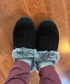 Skechers BOBS Women's Keepsakes - Ice Angel Slipper 7.5 Wide Black 23 71xPIqVdHdL