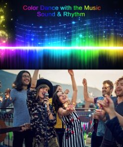 150ft LED Strip Lights, Hedynshine RGB Color Changing by 40key Remote and Phone, LED Strip Lights Music Sync,Smart LED Strip Lights for Bedroom 150feet 150ft 12 71xPVaAPXrL