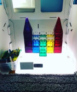 Shapemags 100 Piece Set 100 Pcs Magnet Building Tiles Magnetic Blocks - 5 Shapes Basic Starter Set 3D Construction Building Blocks Magnetic Tiles Set for Kids 18 71xPXZrL4ML