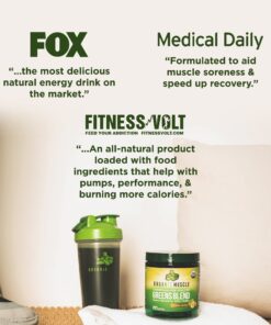 Organic Muscle Superfood Greens Powder Drink Mix - Organic Super Green Detox Supplement for Gut & Digestive Health with Spirulina, Chlorella, Probiotic & Prebiotic - Vegan & Non-GMO, 30 Servings Citrus Sunrise Greens X-Large (Pack of 1) 28 71xPrcmqLQL 1