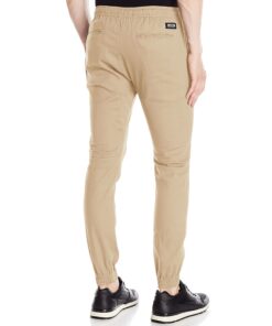 Brooklyn Athletics Men's Slim Fit Soft Twill Jogger Pants Large Khaki 9 71xPuK48YIS 2