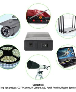 TalentCell Rechargeable 12V DC Output Lithium ion Battery Pack for LED Strip/Light/Panel/Amplifier and CCTV Camera with Charger, Multi-led Indicator Black (3000mAh) 22 71xPzoleKZL