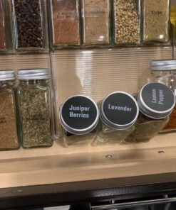 14 Pcs Talented Kitchen Spice Jars Set with 269 Spice Labels, Empty Square Spice Bottles Containers 4 oz with Pour/Sift Shaker Lid, Spice Organization, and Storage 39 71xR7uWvcaL