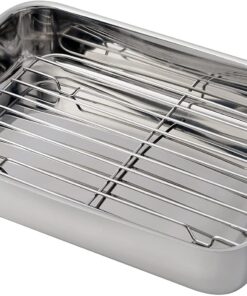 Alternative view of Cuisinart 7117-14RR 14-Inch Chef's-Classic Cookware-Collection, Lasagna Pan w/Stainless Roasting Rack, Stainless Steel