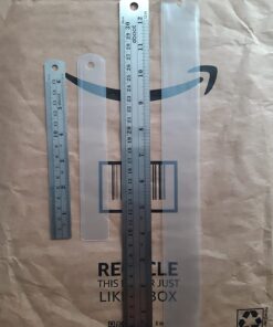 Stainless Steel Ruler and Metal Rule Kit with Conversion Table (Silver, 12 Inch, 6 Inch) Silver 24 71xSXMXbQ L