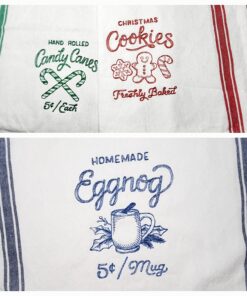 Aunti Em's Kitchen Dish Towels Set (13 Pack) for Kitchen Decor Super Absorbent 100% Natural Cotton Zero-Lint - 25.5 x 15.5 Inch (13-Pack Red, Green & Blue Stripes) 13-pack Red, Green & Blue Stripes 38 71xTGESuNSL