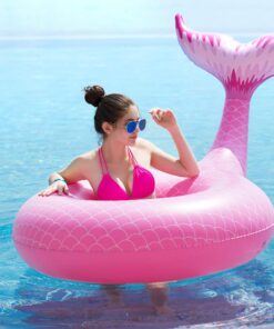 Jasonwell Giant Inflatable Mermaid Tail Pool Float with Fast Valves Summer Beach Swimming Pool Party Lounge Raft Decorations Toys for Adults Kids (Pink) Pink - XL 27 71xTGw84PLL