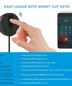 BESIGN BK01 Bluetooth Car Kit, Wireless Receiver for Handsfree Talking and Music Streaming with Ground Loop Noise Isolator for Car with 3.5mm Aux Port 28 71xTPDKWgRL