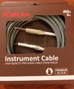 Kirlin Cable IWB-202PFGL-20/OL -20 feet- Straight to Right Angle 1/4-Inch Plug Premium Plus Instrument Cable, Olive Green Tweed Woven Jacket 20 feet 11 71xTgevohL
