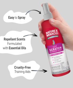 Nature's Miracle Advanced Platinum Cat Scratch Deterrent Spray, 8 Ounces, Discourages Destructive Scratching New Formula - 8oz 14 71xTyUAmhL