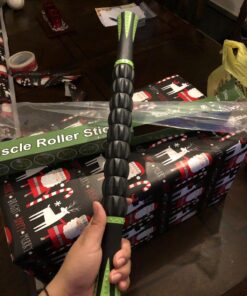 Idson Muscle Roller Stick for Athletes- Body Massage Sticks Tools Massager for Relief Muscle Soreness,Cramping and Tightness,Help Legs and Back Recovery,Black Green Black Green 45 71xTzoEll0L