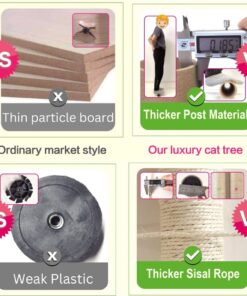 Go Pet Club Cat Tree, 50W x 26L x 72H, Beige 38 71xU6tZDdNL 2