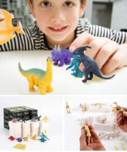 12 Pack: Dinosaur Excavation Kits for Kids, Dino Dig Kits, 3D Dig a Dinosaur Fossil and Figure Sets, Bulk Science Education Toys for Paleontology Archaeology STEM Learning Kids Activity Party Favors 32 71xVhLe2gdS