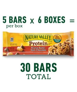 Alternative view of Nature Valley Chewy Granola Bar, Protein, Peanut Butter Dark Chocolate, 5 Bars-1.42 Ounce each, 7.1 Ounce (Pack of 6)
