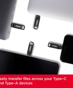 Alternative view of SanDisk 128GB Ultra Dual Drive Go USB Type-C Flash Drive, Black - SDDDC3-128G-G46 Up to 150 MB/s